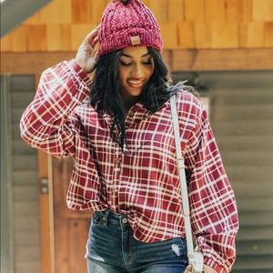 🆕{Impressions Boutique} Plaid button-up